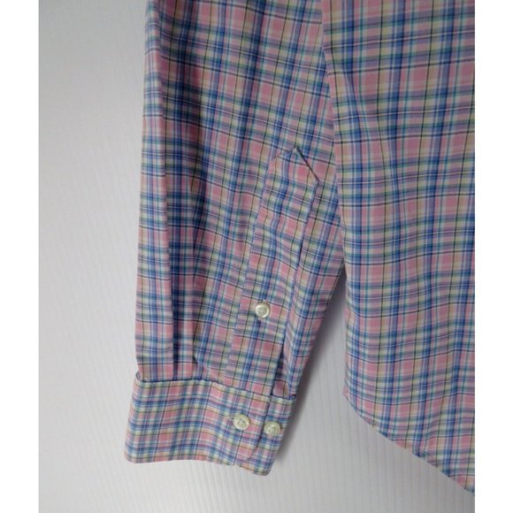 Lauren Ralph Lauren Shirt 15 1/2 Medium Pink Classic Fit Non Iron Plaid - Picture 8 of 11